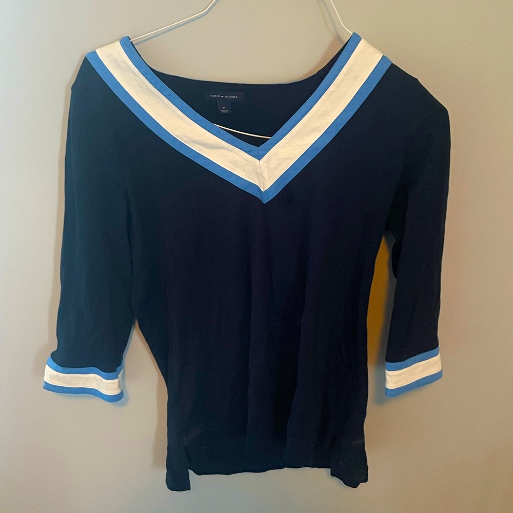 Tommy Hilfiger 3/4 sleeve V-neck sweater